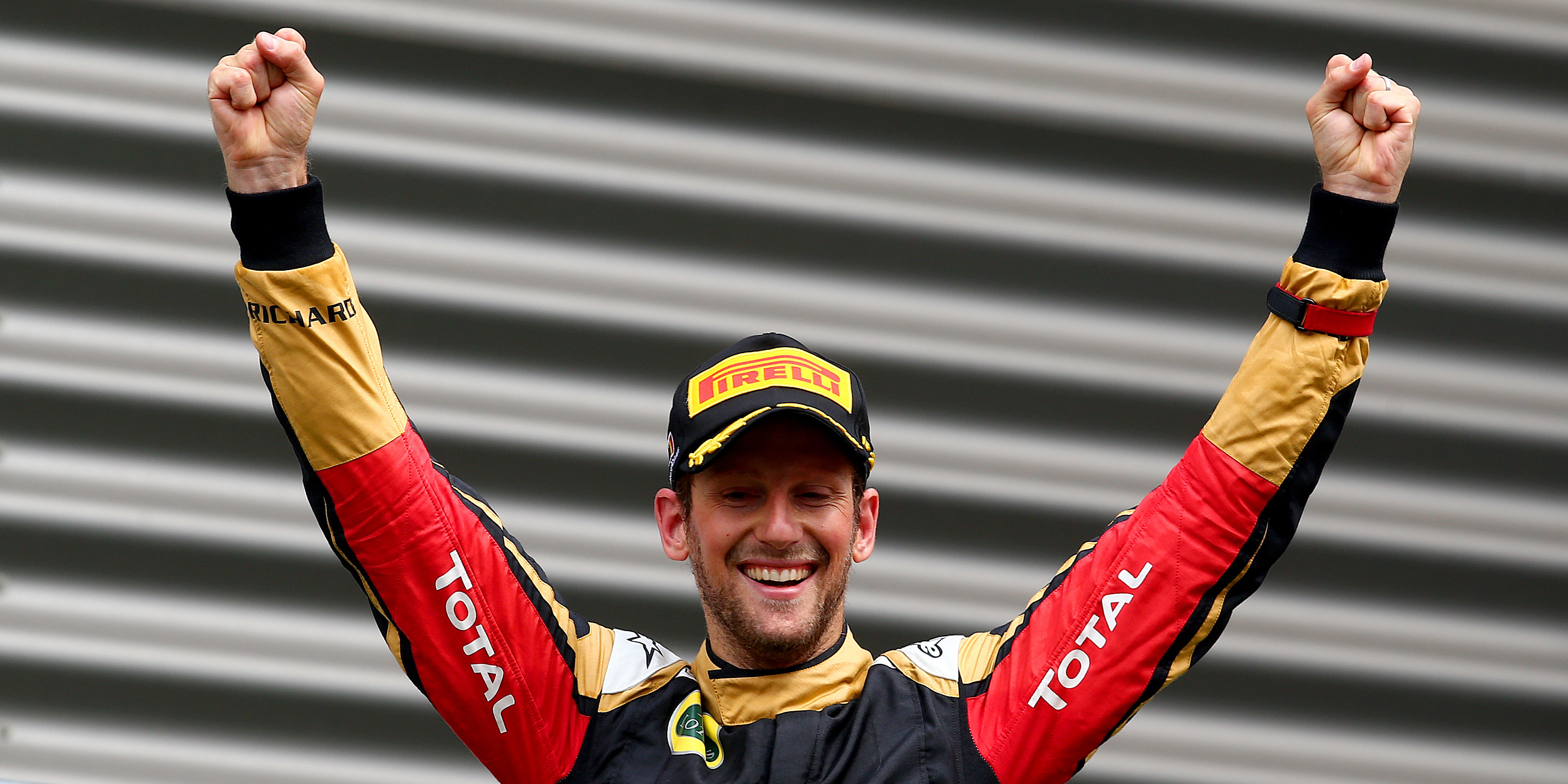 Grosjean delighted with first podium since 2013