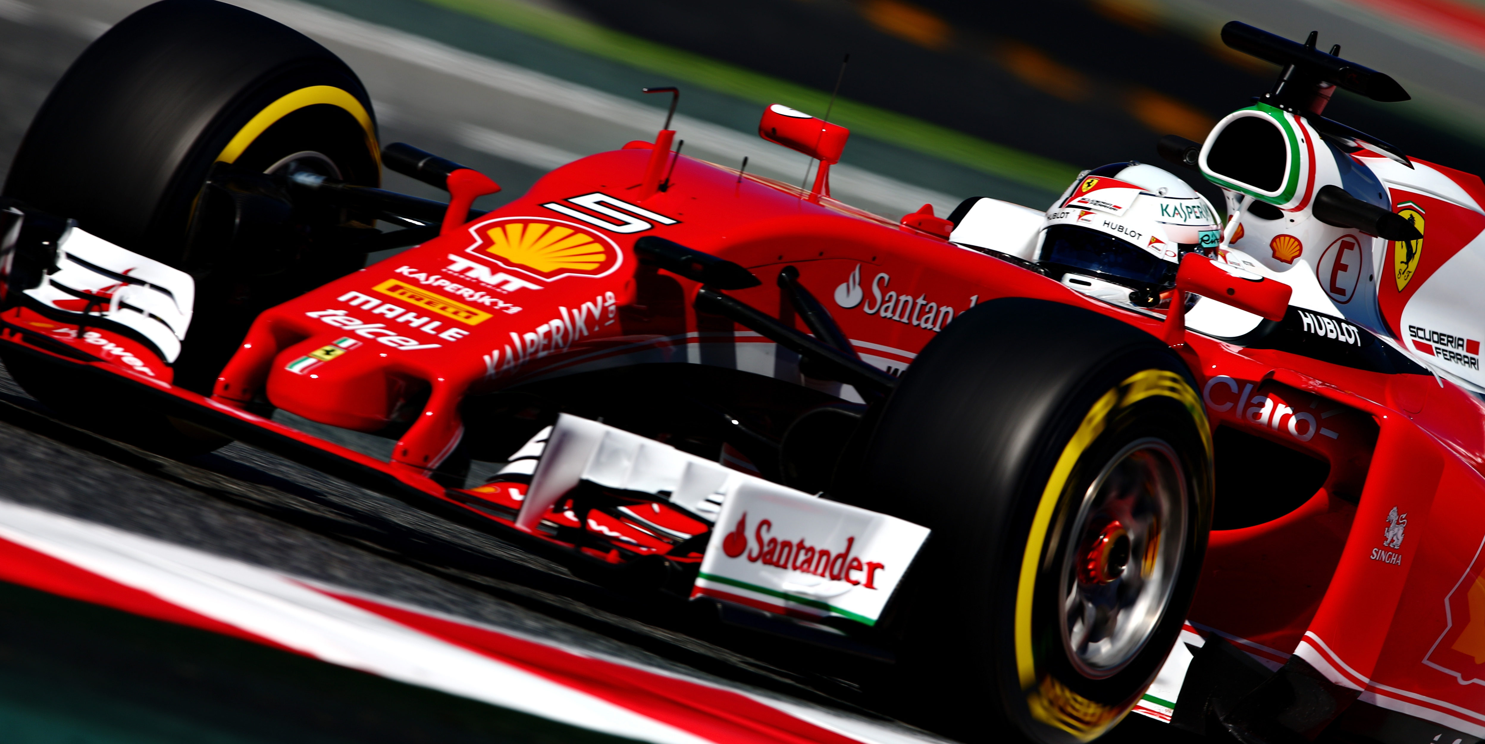 Vettel leads Ferrari 1-2 in opening Spanish GP practice