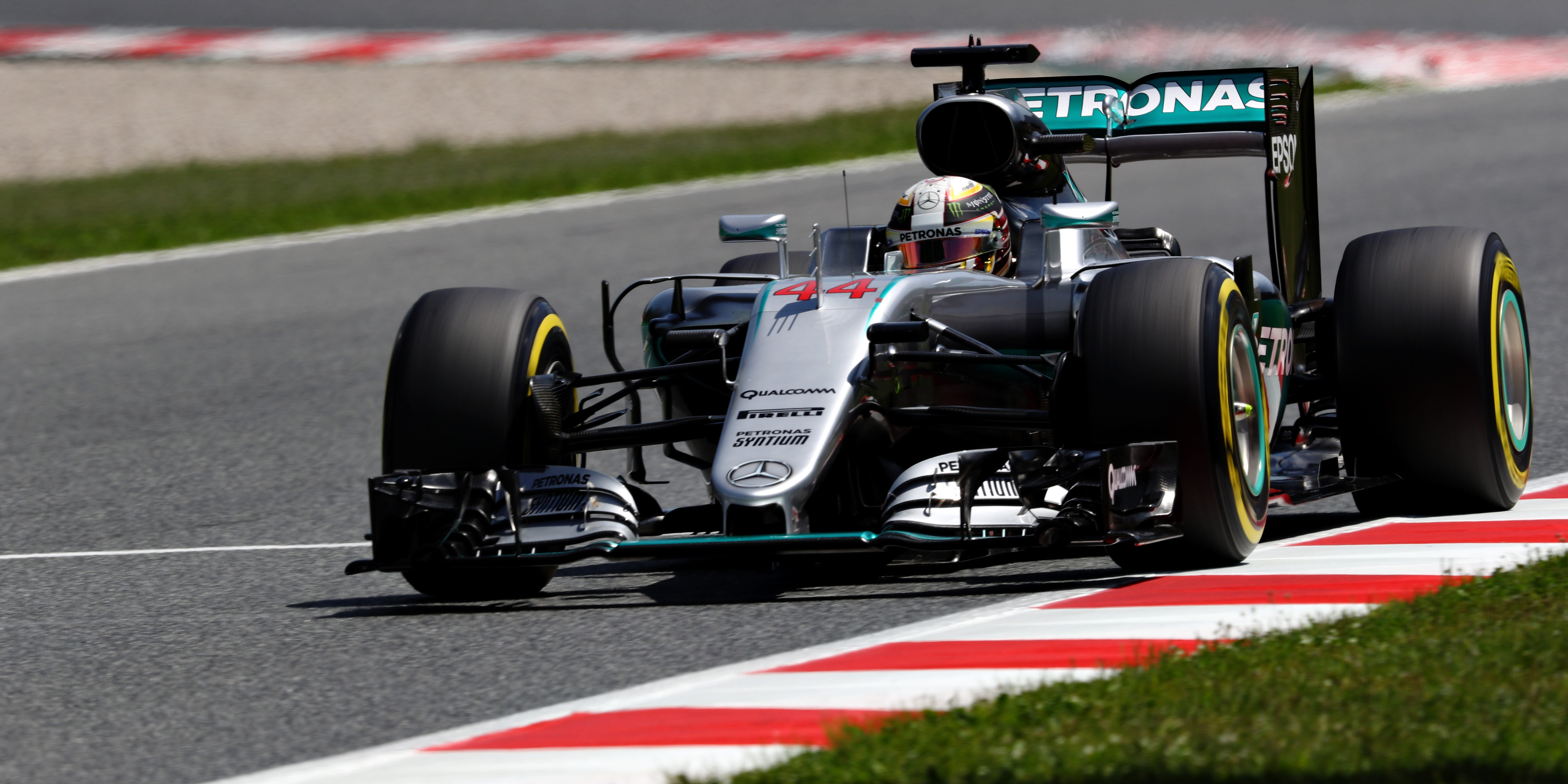 Hamilton storms to pole in Barcelona