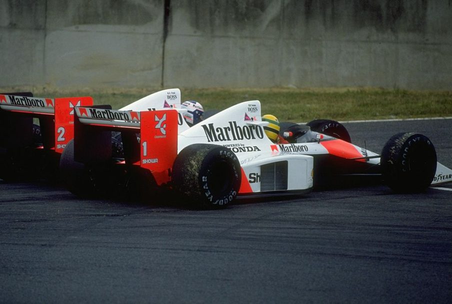 Ayrton Senna and Alain Prost Pascal Rondeau/Getty Images Sport
