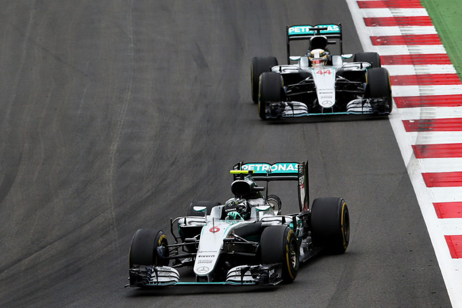 F1 Grand Prix of Austria Nico Rosberg and Lewis Hamilton during their intense 2016 Mercedes rivalry