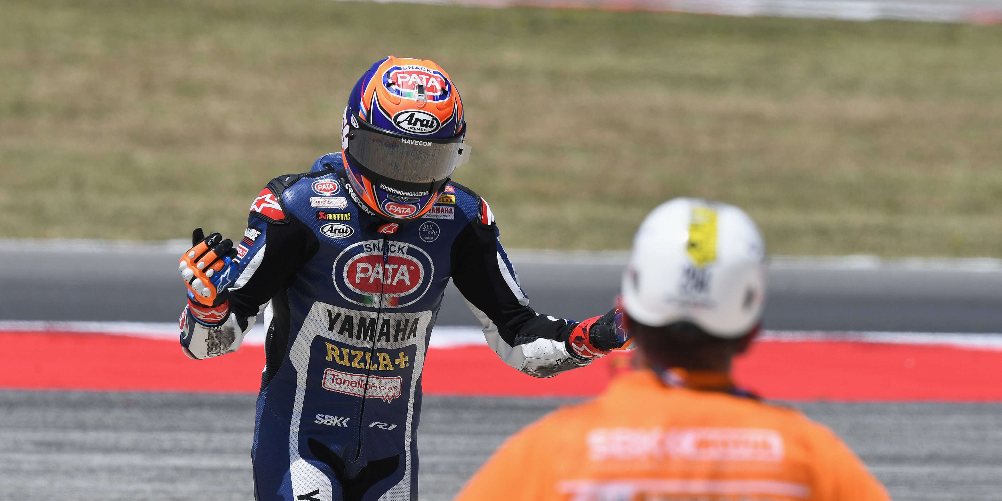 Tyre failure robs van der Mark of maiden Yamaha podium