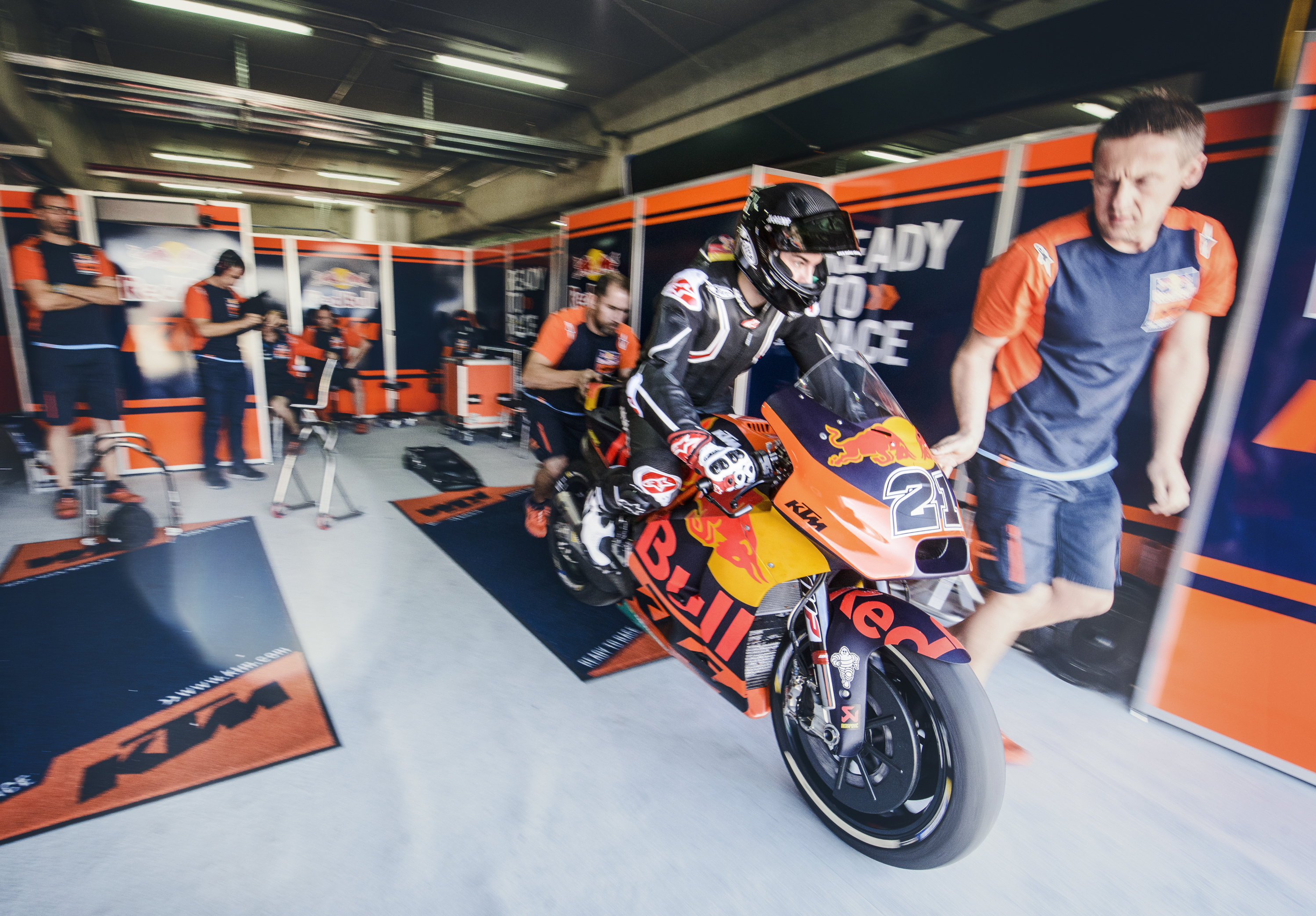 Superbike rider Reiterberger tests KTM MotoGP bike