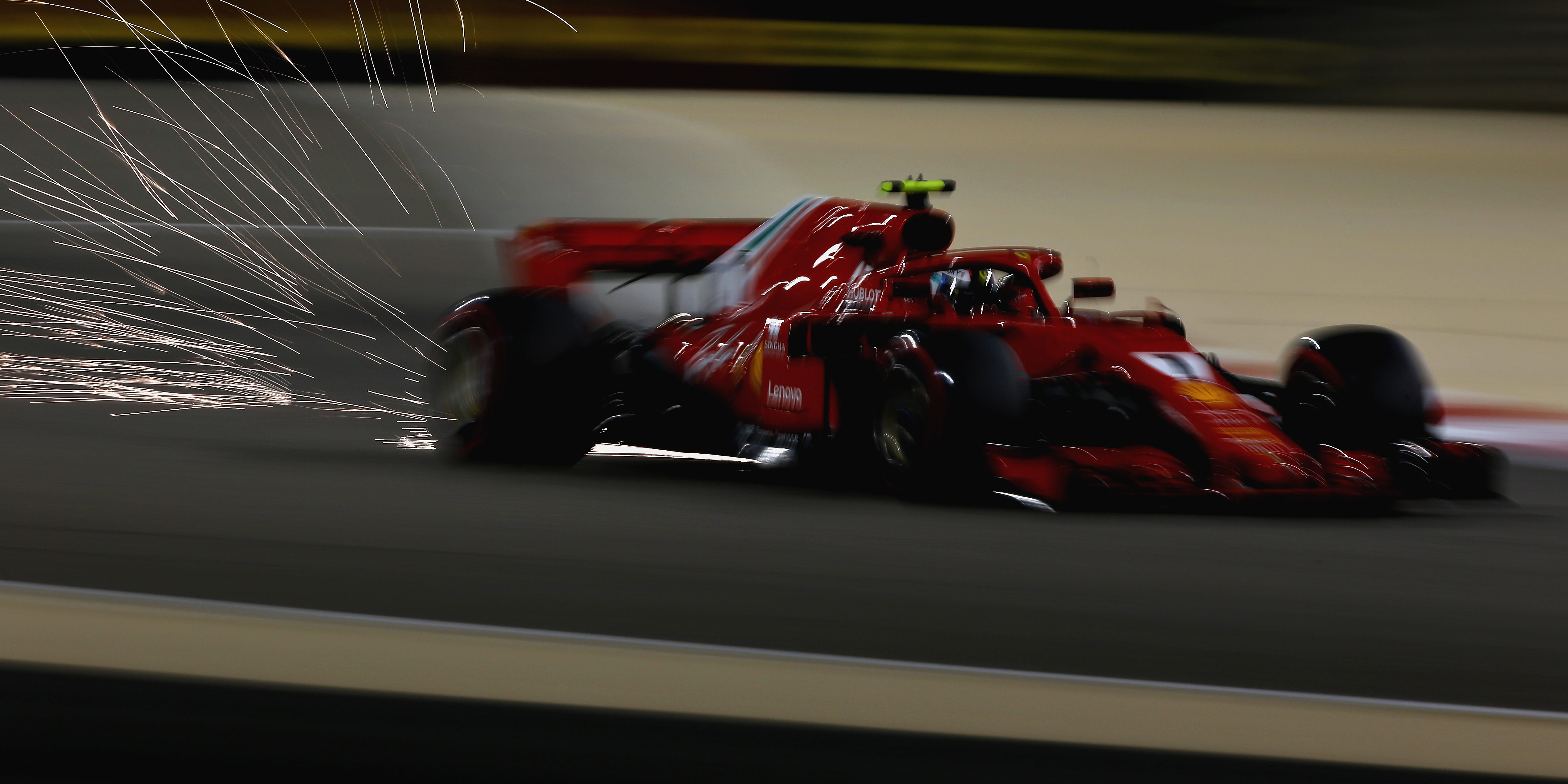 Raikkonen leads Ferrari 1-2 in Bahrain FP2
