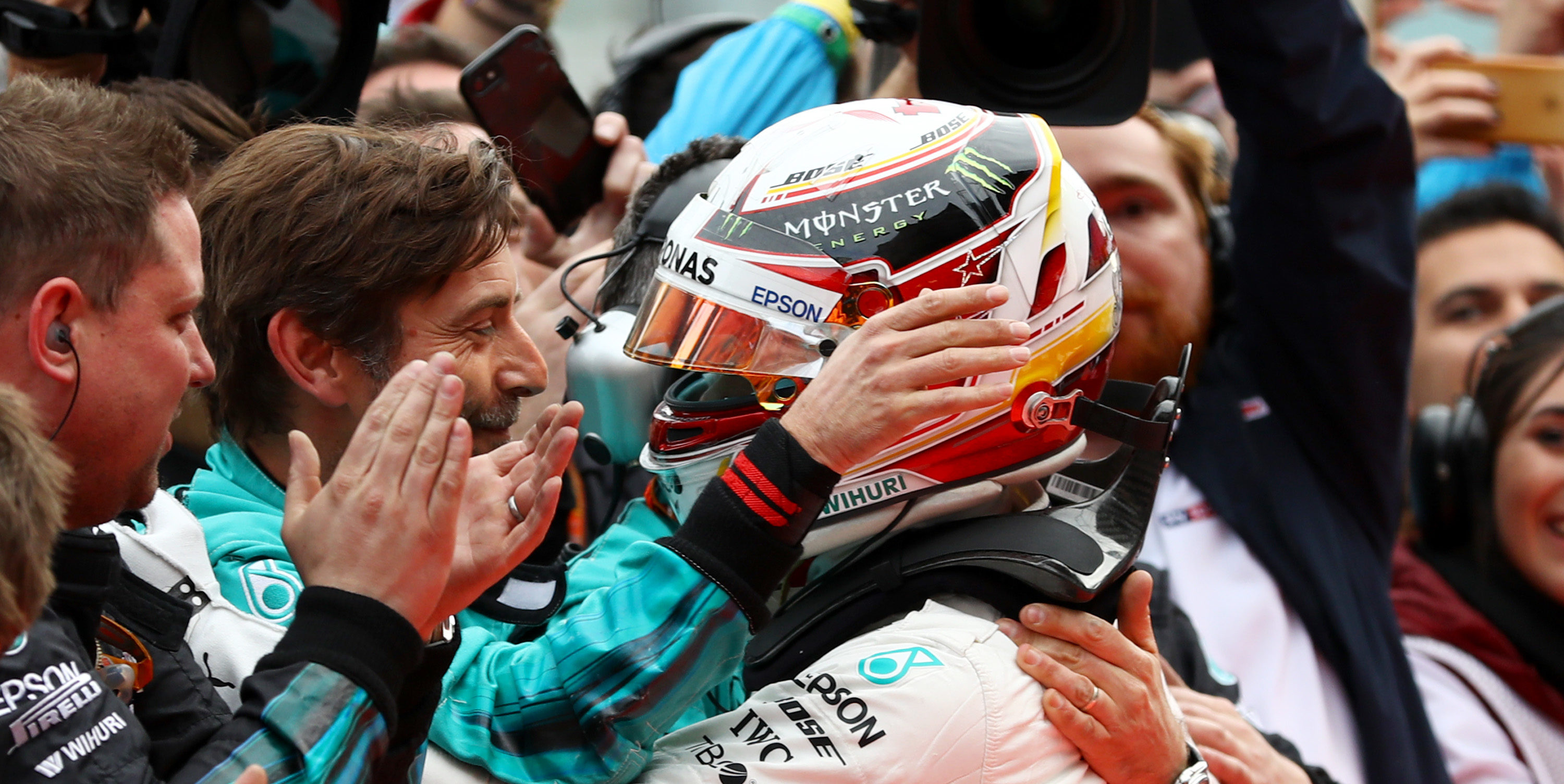 Hamilton feeling “mixed emotions” after Azerbaijan win