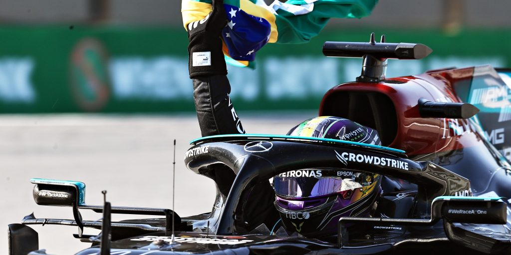 Hamilton handed fine for seatbelt infringement on Brazil victory lap