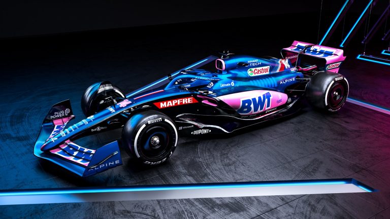 Alpine reveal A522 featuring blue and pink livery