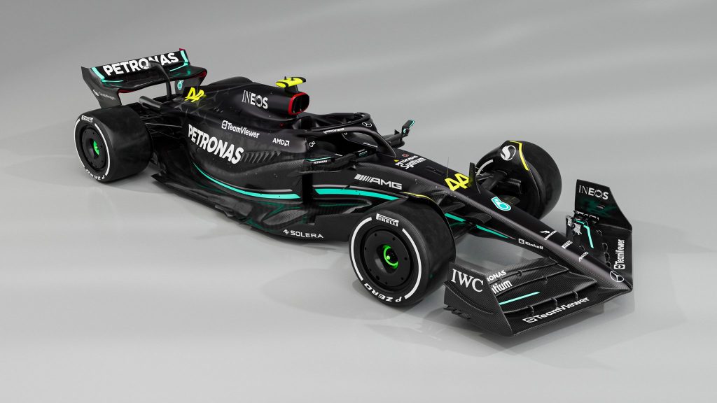 Mercedes reveal 2023 W14 F1 car and black livery