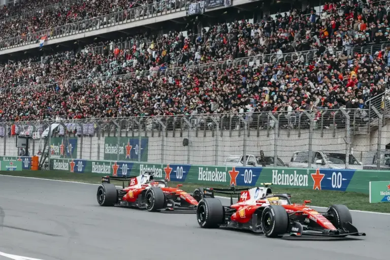 “Very happy for Lewis”: Leclerc hails Hamilton’s maiden Ferrari podium after thrilling duel