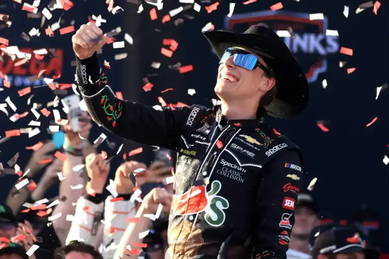 ‘Hurricane’ Hocevar hits Talladega, as he storms to first Cup win in chaotic finish