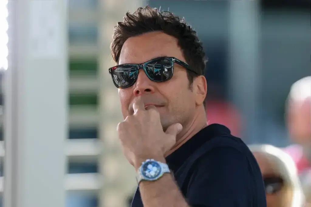 Martin Brundle reacts to Jimmy Fallon’s ‘biting mic’ moment at Miami Grand Prix