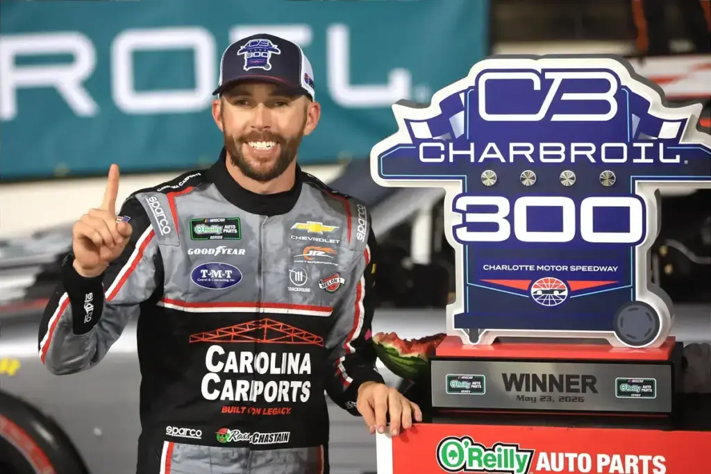 Ross Chastain pays respect to Kyle Busch in emotional Charlotte moment