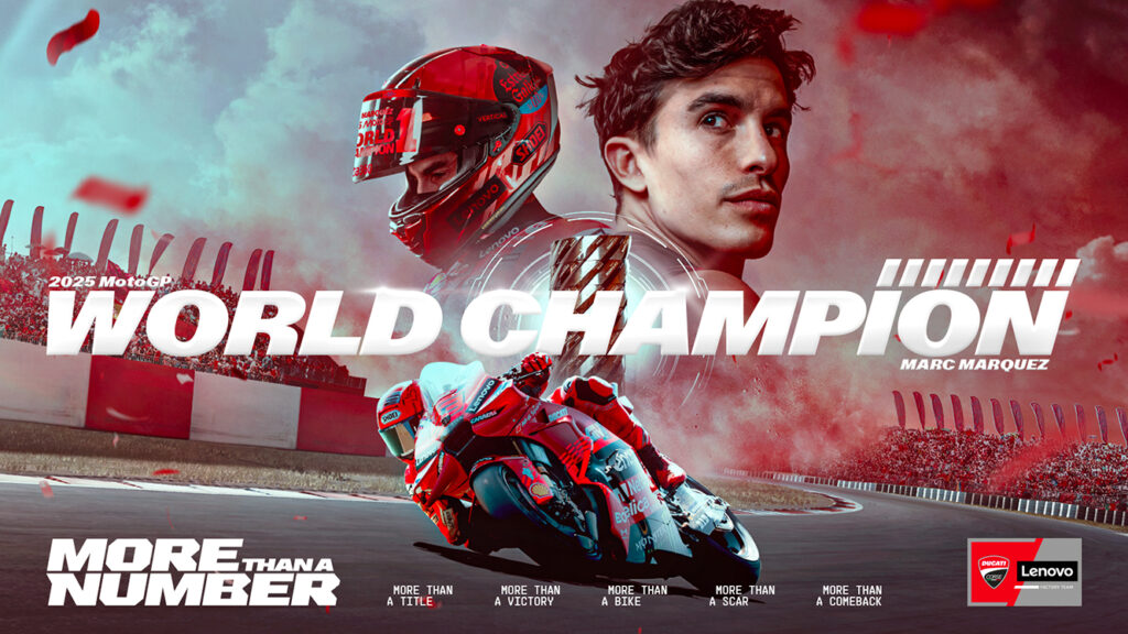 Marc Marquez featured in official Ducati Lenovo Team world champion artwork