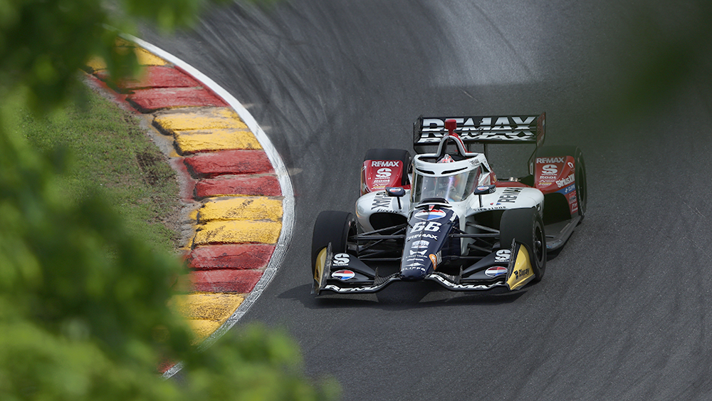 Marcus Armstrong in the No. 66 Meyer Shank Racing Honda at Road America. Image: IndyCar.