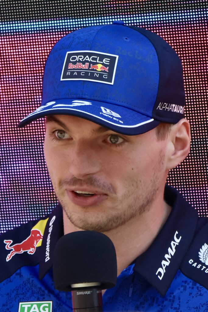 Max Verstappen at a Red Bull fan zone in 2026