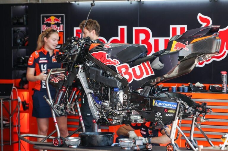 KTM's MotoGP machinery ahead of the 2026 Aragon Grand Prix