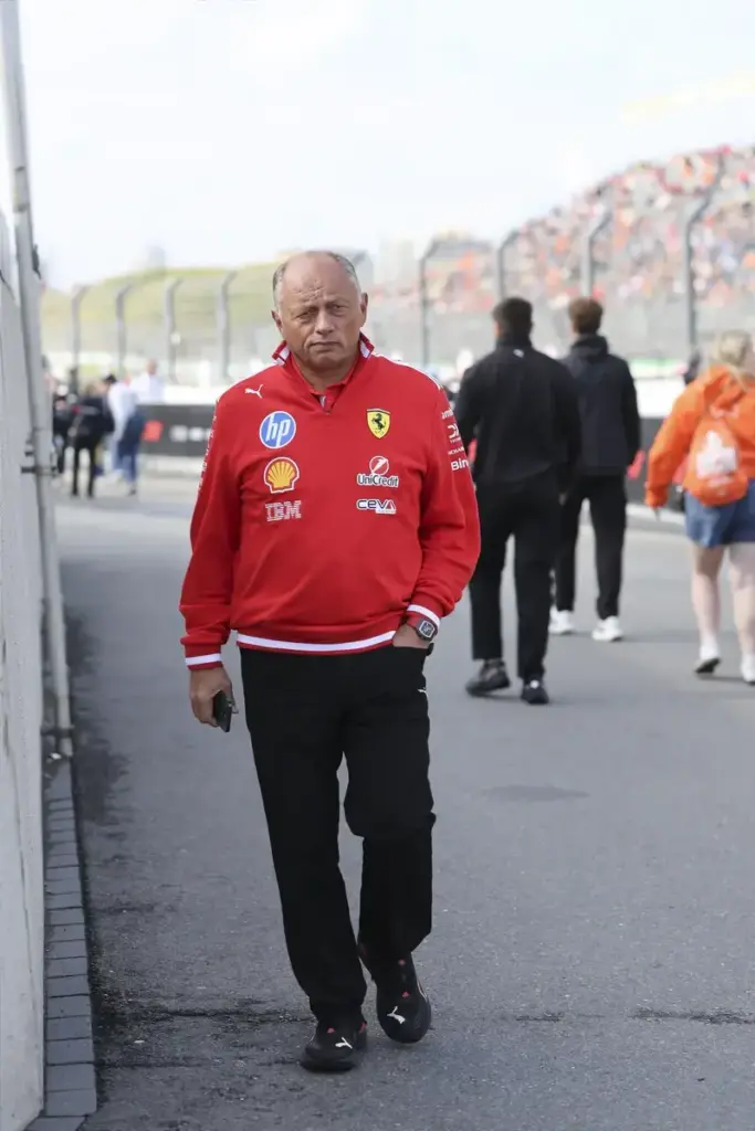 August 22, 2026, Zandvoort, Kaohsiung City, Netherlands: FRED VASSEUR, Team Principal of Scuderia Ferrari, walks through the paddock as he heads to the team garage during the 2026 Formula 1 Dutch Grand Prix. (Credit Image: © Yichin Hou/ZUMA Press Wir