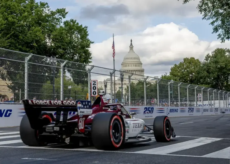 August 22, 2026, Washington, Dc, United States of America: INDYCAR SERIES driver, FELIX ROSENQVIST (60) (SWE) of Varnamo, Sweden, travels through the turns during a practice session for the Freedom 250 Grand Prix at The Streets of Washington, DC in W