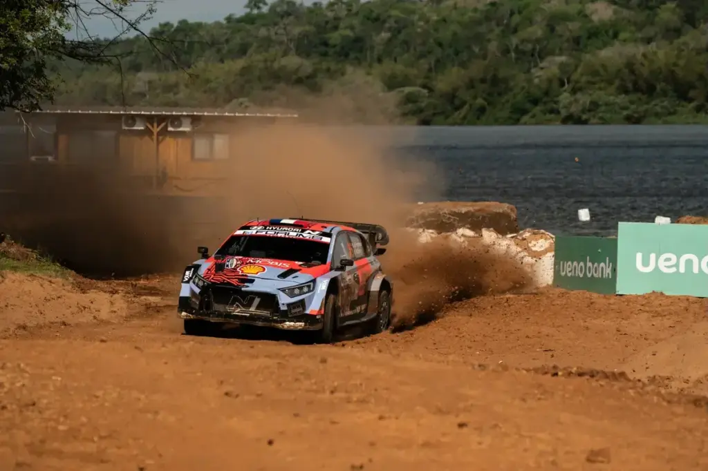 August 29, 2026, Encarnación, Paraguay: The Driver Adrien Fourmaux And Co-Driver Alexandre Coria Of The Hyundai Shell Mobis World Rally Team, Hyundai i20 N Rally1,They Face 3rd ,The Day Of The Race During Fia World Rally Championship Wrc Ueno