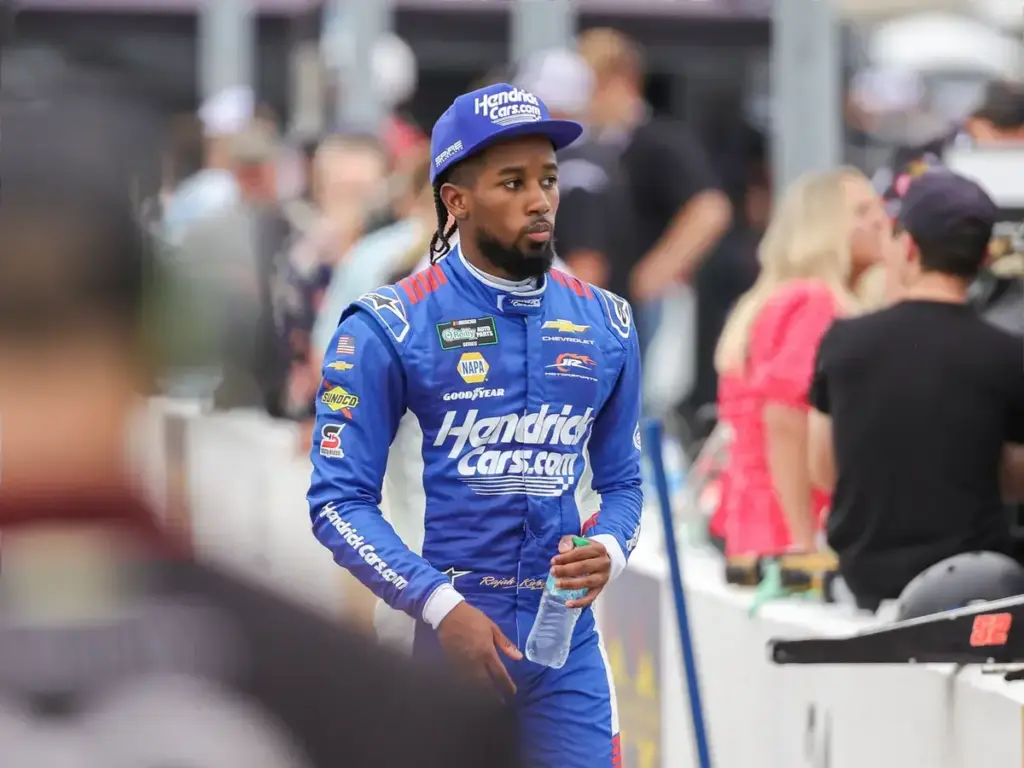 May 29, 2026, Lebanon, Tennessee, USA: Spire Motorsports driver Rajah Caruth (7) walks down pit road during qualifying for the Allegiance 200 NASCAR Craftsman Truck Series race at Nashville Superspeedway in Lebanon, TN. (Credit Image: © Stephen Furst
