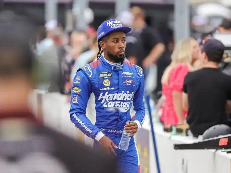 May 29, 2026, Lebanon, Tennessee, USA: Spire Motorsports driver Rajah Caruth (7) walks down pit road during qualifying for the Allegiance 200 NASCAR Craftsman Truck Series race at Nashville Superspeedway in Lebanon, TN. (Credit Image: © Stephen Furst