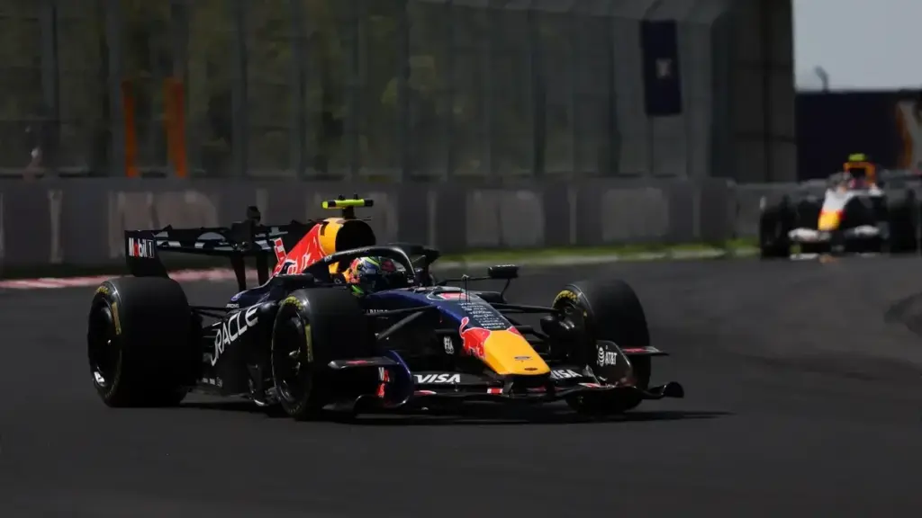 Jacques Villeneuve Red Bull team orders: Isack Hadjar driving for Red Bull Racing on track.