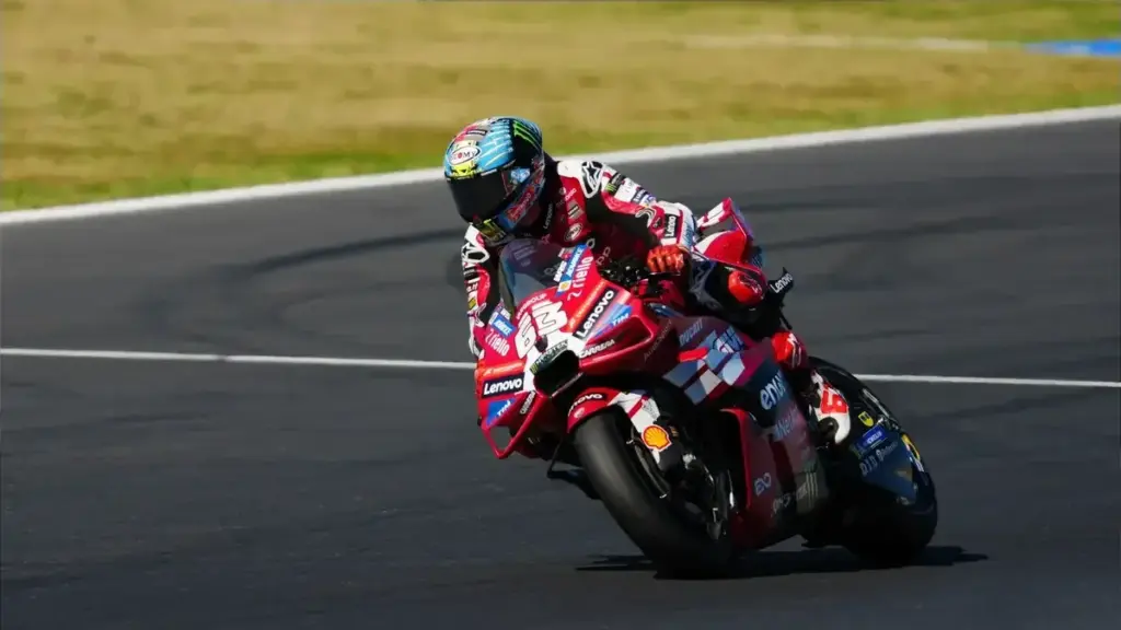 Francesco Bagnaia Austrian GP: Francesco Bagnaia riding his Ducati Lenovo Team MotoGP bike.