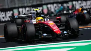 bahrain grand prix: Lewis Hamilton driving a Ferrari Formula 1 car on track during a race weekend