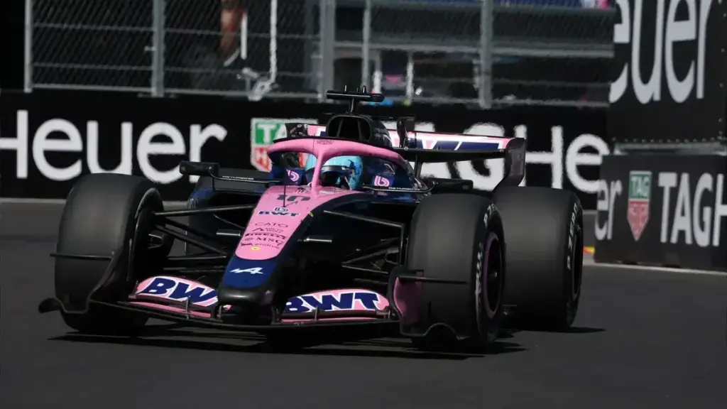 Pierre Gasly Franco Colapinto crash: Pierre Gasly driving his Alpine Formula One car on track.