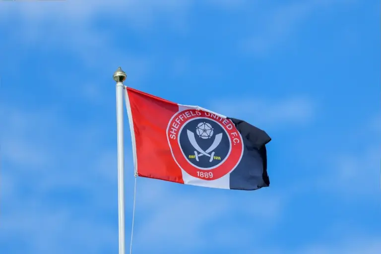 A general view inside Bramall Lane ahead of the match club flag during the EFL Sky Bet Championship match between Sheffield United and Birmingham City at Bramall Lane, Sheffield, UK on 15 August 2026.